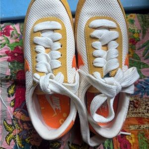 Nike White and Orange Sneakers